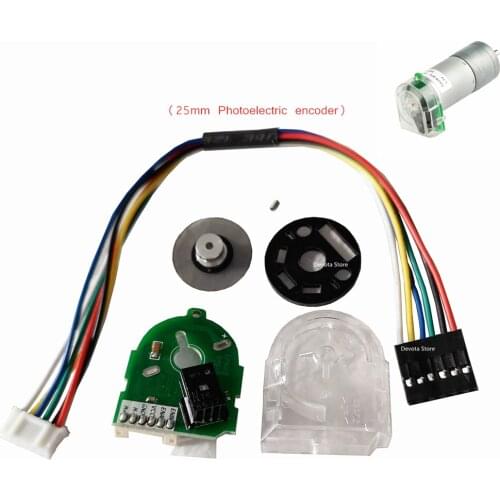 25/37mm High precision 1000CPR Incremental encoder motor Photoelectric/Hall 16CPR encoder DIY speed measurement x Protective