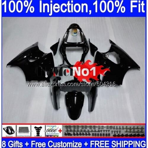 OEM For KAWASAKI ZX 6R 636 600 CC 6 R ZX636 ZX6R 00 01 02 70MC.4 ZX-636 600CC ZX600 ZX-6R 2000 2001 2002 Glossy black Fairings