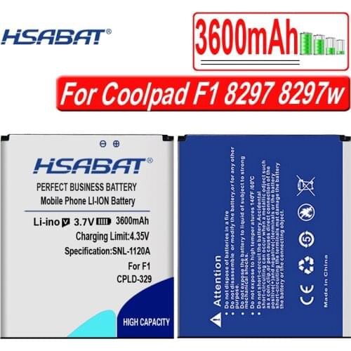 HSABAT New 3600mAh cpld-329 Phone Battery Use for Coolpad F1 Battery 8297 8297w Battery