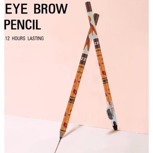 1PCS Black Brown Eyebrow Pencil With Peeling Knife Easy Color Eyebrow Pen Waterproof Sweatproof Long Lasting Eye Makeup TSLM1