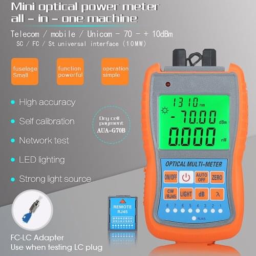 COMPTYCO AUA-G70B/50B 4in1 Mini Optical Power Meter Visual Fault Locator Network Cable Test optical fiber tester 10km 30km VFL