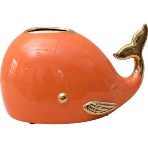 Creative Tissue Box Whale Ceramic Ornaments Multifunctional Tissue Storage Home Living Room Coffee Table Accessories