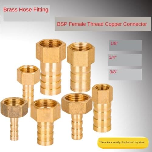 Brass Hose Fitting 4mm 6mm 8mm 10mm 19mm Barb Tail 1/8" 1/4" 1/2" 3/8" BSP Female Thread Copper Connector Joint Coupler Adapter