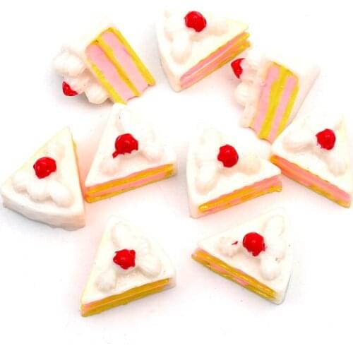 LF 20Pcs Rriangle Cakes Resin Decoration Crafts Flatback Cabochon Embellishments For Scrapbooking Kawaii Cute Diy Accessories