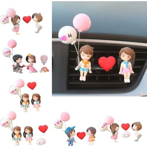 Cartoon Boy Girl Car Air Freshener Holder Creative Perfume Clip Automotive Interior Trim for Air Environment Fresher