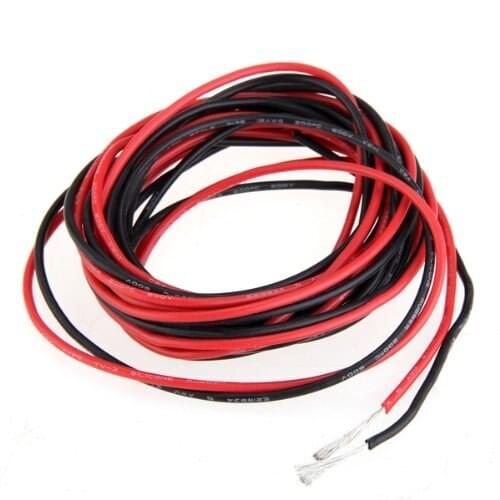 MYLB-2x 3M 18 Gauge AWG Silicone Rubber Wire Cable Red Black Flexible