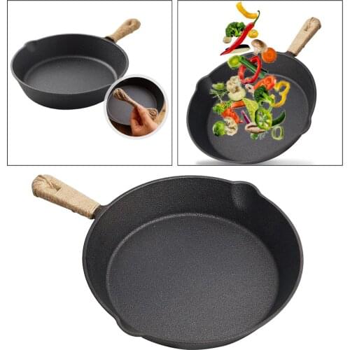 Non-Slip Frying Pan Pot Skillet Outdoor Picnic Camping Cookware Egg Pancake Steak 20cm/26cm