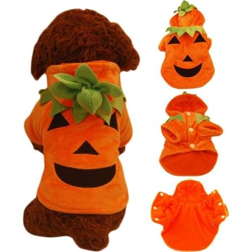 Pet Autumn Winter Dog Halloween Cosplay Costume Pet Demon Pumpkin Transformation Dress Up Clothing Cat Clothes
