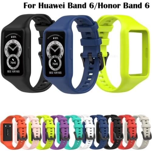 Strap For Huawei Honor Band 6 Smart Watch Sport Watchband Soft Silicone Wrist Band Bracelet For Honor Band6 Huawei Band 6 Strap