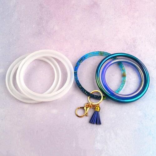 DIY crystal epoxy resin mold bag handle silicone mold hand keychain bracelet bracelet mold