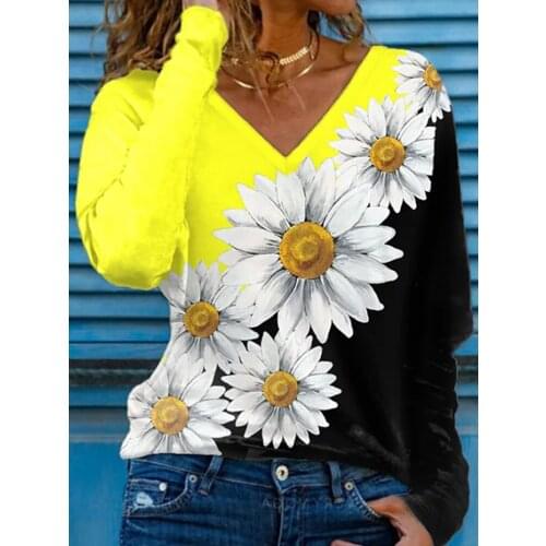 Блузки с цветами VIEUNSTA China At AliExpress