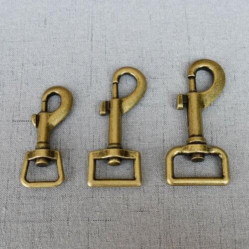 1 Pcs/Pack 15mm 20mm 25mm Carabiner DIY Bag Dog Leash Belt Straps Bronze Lead Clasp Sewing Accessory Spring Hook Hardware