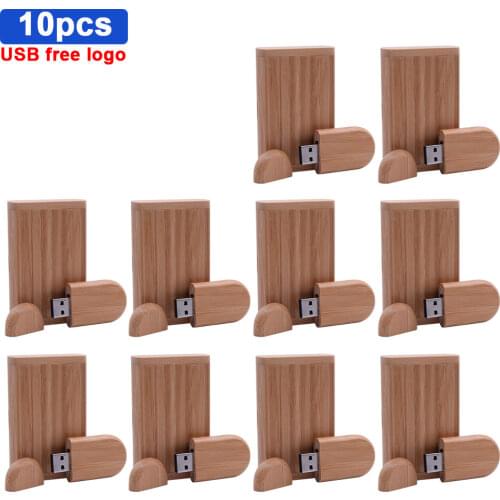10pcs/lot Custom Wooden bamboo USB flash drive pen driver wood chips pen drive 4GB 16GB 32GB 64GB USB pendriver free custom logo