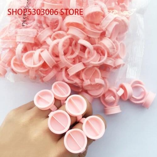 100Pcs Disposable Caps Microblading Pink Ring Tattoo Ink Cup For Tattoo Needle Supplies Accessorie Makeup Tattoo Tools Pink Ink