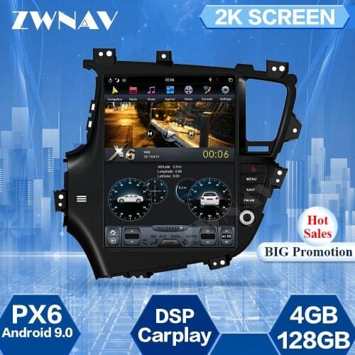 128GB Tesla Screen For KIA Optima K5 2010 2011 2012 2013 Android 9.0 Car Multimedia Player GPS Navigation Auto Radio Stereo Unit