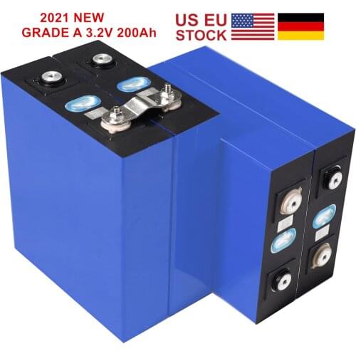 4PCS 2021 New Grade A 3.2V 200Ah Lifepo4 Battery Cell Lithium Iron Phosphate Solar RV EV Not 280ah EU US TAX FREE Fast Delivery