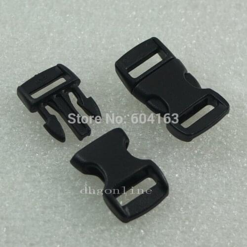 500 Plastic 3/8" Curve Side Release Buckles for Paracord Lanyards Webbing Straps Plastic B14