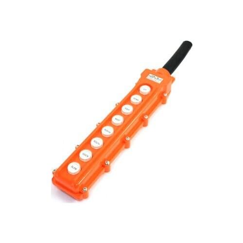 6-Way 8Button Rainproof Type Momentary Action Push Button Controller for Hoist