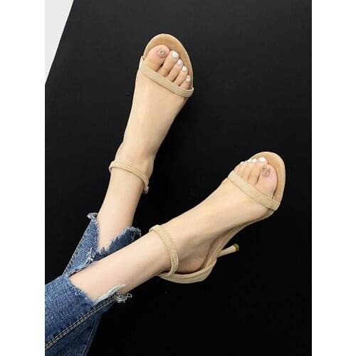 Sandals womens new summer 2021 celebrities all-match stiletto high heels