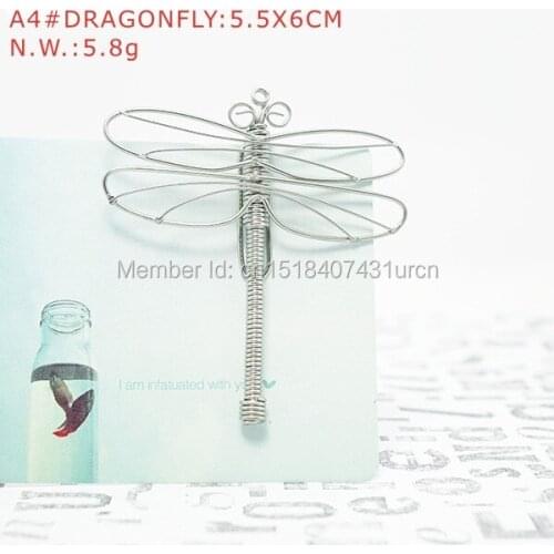 A4 DRAGONFLY PAPER/NOTE CLIP PRACTICAL/NOVELTY/CREATIVE STAINLESS HAND-MADE ART CRAFTS WEDDING&BIRTHDAY&HOME&OFFICE&GIFT&PRESENT