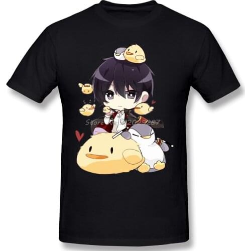 Chibi Hibari Shirt Men Cotton Short Summer Sleeve TShirt Anime Katekyo Hitman Reborn Manga Casual Loose T-Shirt
