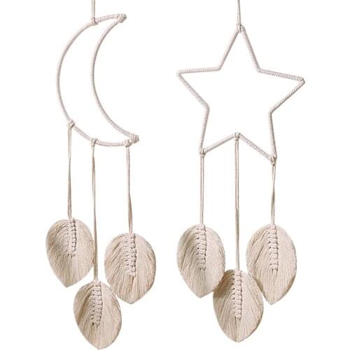 Handmade Star Home Decoration Wall Woven Baby Boy Nursery Decor Nordic Kids Room Decor Indian Dream Catcher Ornaments Craft Gift