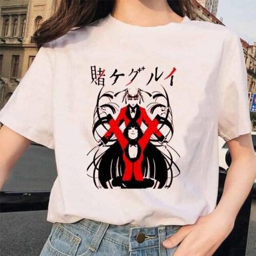 Kakegurui T Shirt Women Kawaii Harajuku Summer Tops Japanese Anime Runa Cute Graphic Tees Cartoon Unisex T-shirt Female 90s