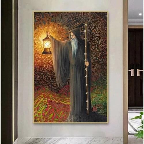 Hermit Tarot Picture Christmas Jesus Gifts Posters And Prints Canvas Painting Wall Art Poster For Living Room No Frame