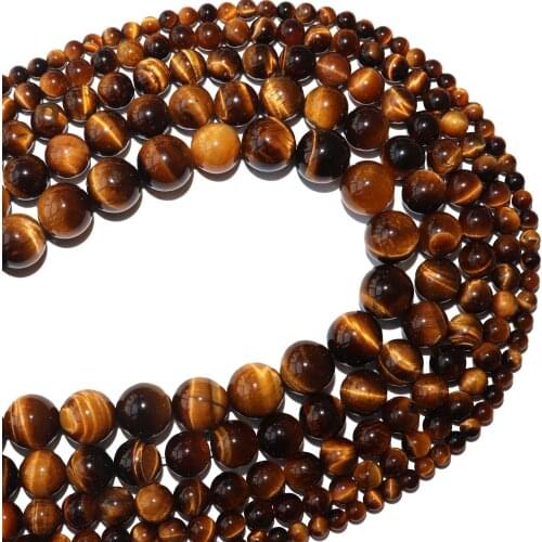Free Shipping Natural Stone Tiger Eye Agates Round Beads 4 6 8 10 12 MM Pick Size For Jewelry Making Charm Diy Bracelet Necklace