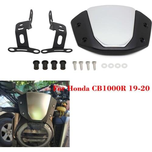 Motorcycle Sports Windshield Windscreen Front Shield Airflow With Bracket Screws For Honda CB1000R CB 1000R 2019 2020