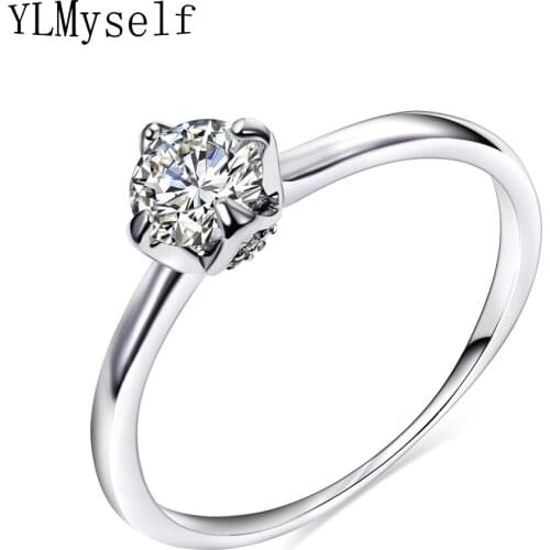 Cute/Romantic ring statement jewellery wholesale dropshipping Elegant fashion Jewelry pave round cut crystal hot rings