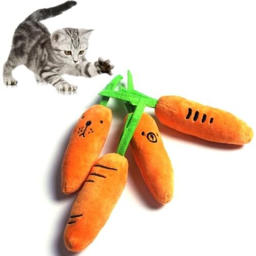 Stuffed Toy Squeak Squeaky Plush Sound Vegetables Feeding Carrot Pet Products Dog Supplies Teath Cleaning Outdoor Fun Training