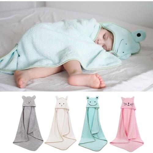 Soft Warm Solid Animal Cartoon Baby Blankets Baby Wears Boys and Girls Sleeping Bed Wears Swaddle Wraps for Babies