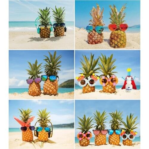 AZQSD Diamond Painting Kit Fruit Beach Full Square Drill Home Decor Diamond Embroidery Landscape Mosaic Needlework Gift