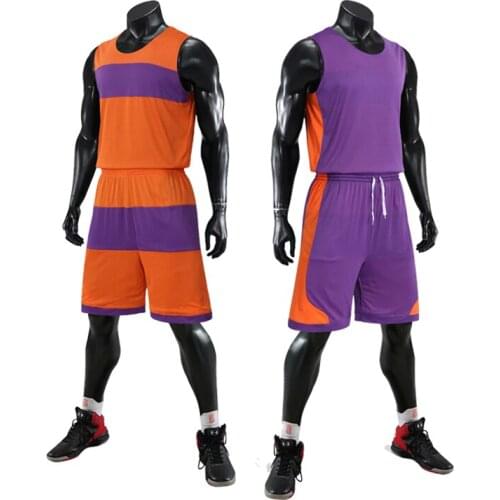 2019 New Mens Reversible Basketball Jerseys Sets Breathable Double Sided Basketball Suits Custom Women Team Basketball Uniforms