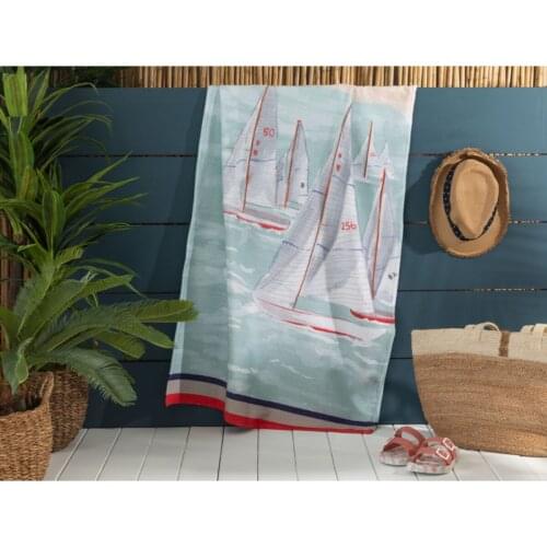 Printed Velour Beach Towel-75x150 Cm