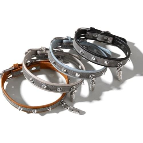 Adjustable Personalized Pet Dog Collar Reflective Pet Collar for Puppy Chihuahua French Bulldog Necklace Collar Pet Accessories