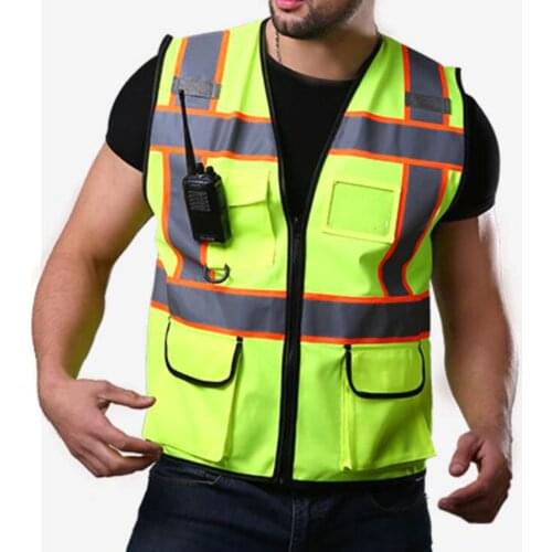 High Visibility Reflective Safety Vest with Reflective Strips, Made from Breathable and Neon Fabric - Universal
