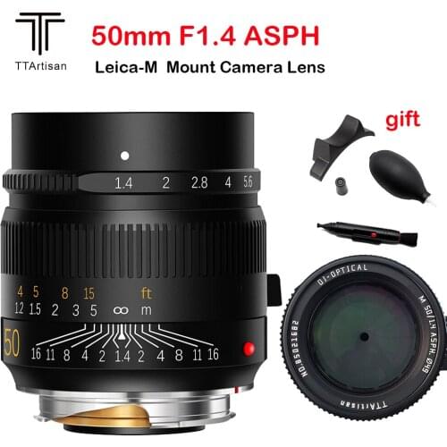TTArtisan 50mm F1.4 ASPH Full Frame Manual Focus Lens for Leica M Mount MF Large Aperture Lens for M240 M3 M6 M7 M8 M9 M9p M10
