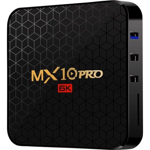Mx 10 pro h6 4+32GB Smart TV Box Octa Core Android 9.0 Dual-band WIFI 6K EU