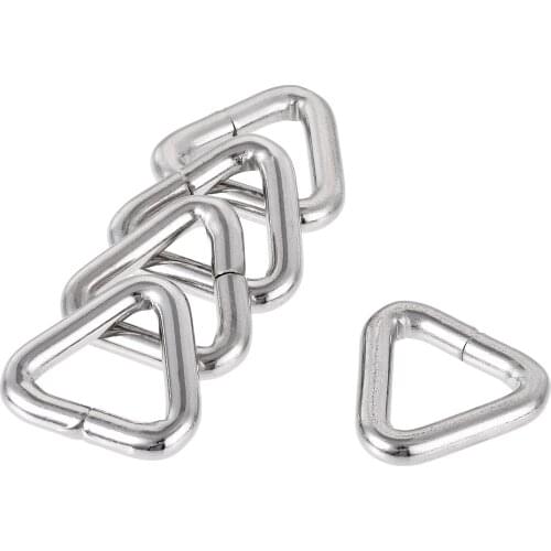 Uxcell Triangle Ring Buckle, 0.63"(16mm) Inner Width for Hardware Strap Craft DIY 10 Pcs