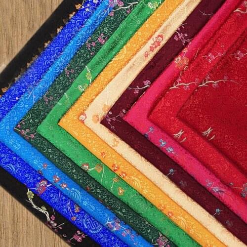 High quality Plum blossom Damask Jacquard Apparel Costume Upholstery Furnishing Curtain Clothing Material DIY patchwork
