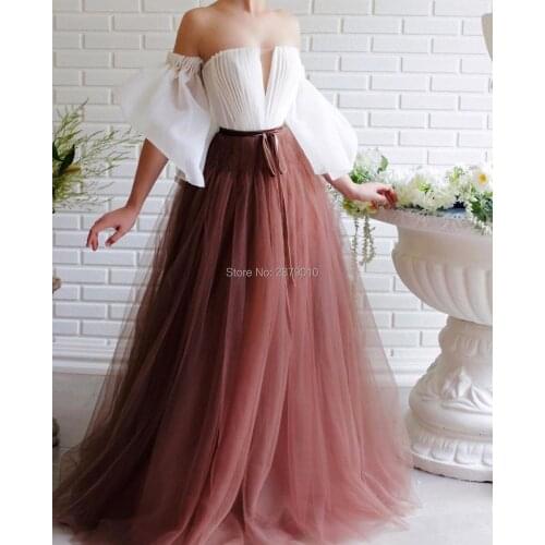 2020 New Arrival Boat Neck A-Line Evening Dress Off The Shoulder Floor-Length Women Dress Prom Dress Lady Dress Middle East