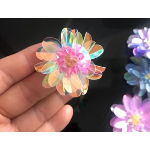 02 Sewing supplies Wedding clothing Hand-nailed pearl piece flower cloth sticking clothes brassiere DIY accessories Pearl Flower
