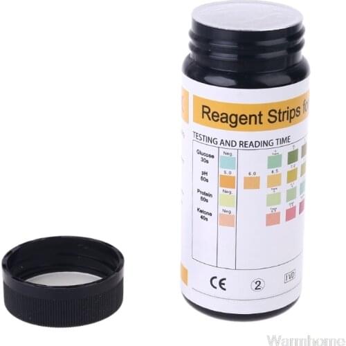 100 PCS pH Glucose Protein Ketone Urine Test Strip Paper Reagent Strip For Urinalysis With Anti-VC Interference URS-4K Au24 20