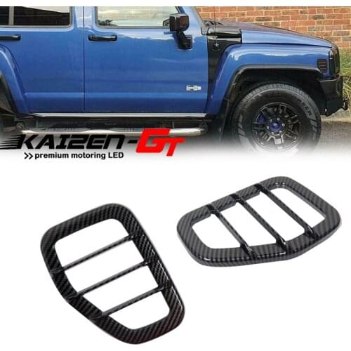 2PCS Car Front Side Marker Light Trim Covers For 2005/2006-2010 Hummer H3/For 2009-2010 Hummer H3T Turn Signal Light Housings