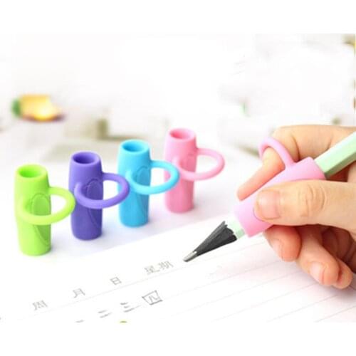 3Pcs/Set Children Pencil Holder Writing Corrector Kids Silicone Pen Writing Aid Grip Posture Correction Device Tool For Students