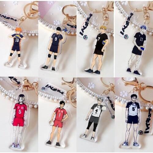 8pcs/lot Anime haikyuu Acrylic key chain pendant pendant toy gift