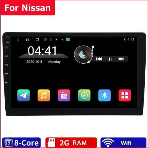 2 Din Android 9.0 Car Dvd Gps Video Player Universal x-trail Qashqai x trail Juke For Nissan With Radio RDS Wifi Bluetooth USB