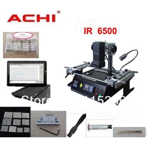 Free shipping ACHI IR6500 infrared reballing station +BGA reballing tools solder ball solder flux bga stencils